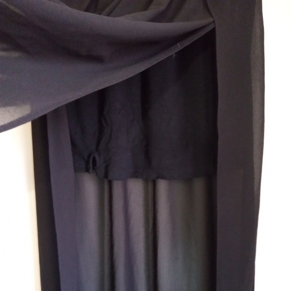 Tobi double spliced black mesh overlay maxi skirt in women's size small - Picture 5 of 11